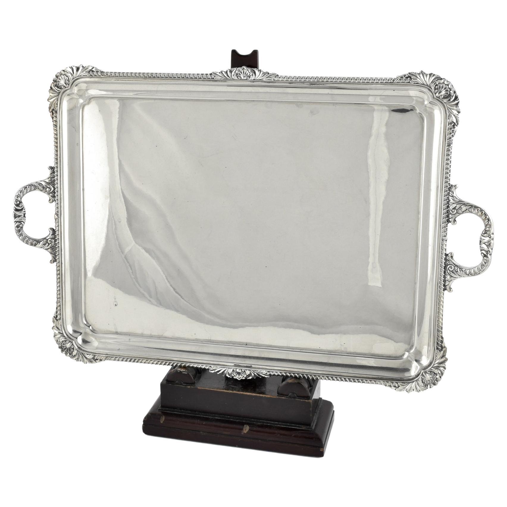 A silver plated tray  For Sale