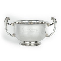 A silver presentation bowl by Mappin and Webb presented to Lionel de Rothschild