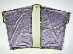 A Silver printed velvet kaftan or jacket by Mariano Fortuny Venice Italy C.1930