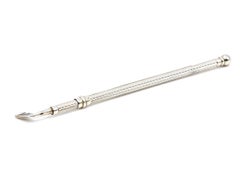Silver Propelling Swizzle Stick Cocktail Stirrer in the Form of a Golf Club