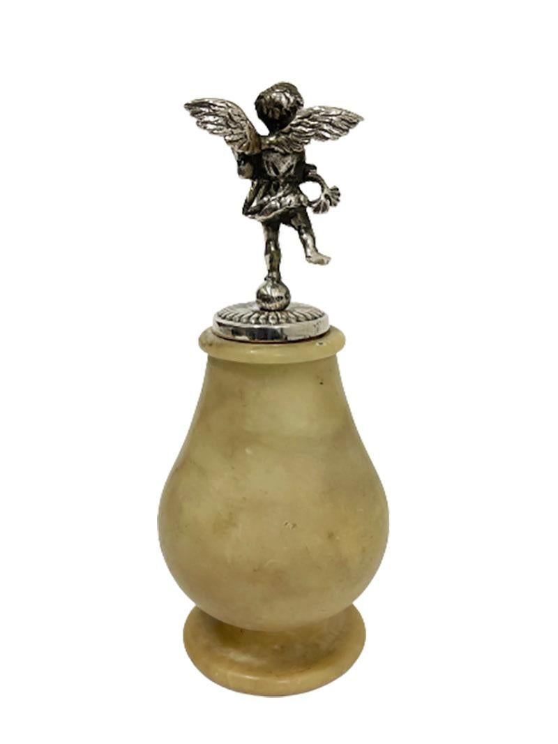 Silver Putto Wine Bottle Stopper In Good Condition For Sale In Delft, NL