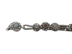 A Silver Rope and Meddalion Bracelet, Jewelry for Women Yemen Circa 1900