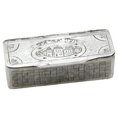 Caja de rapé de plata Sadagura, Ucrania Circa 1880