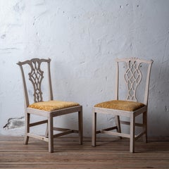 A Similar Pair of English Chippendale Side Chairs, c.1760