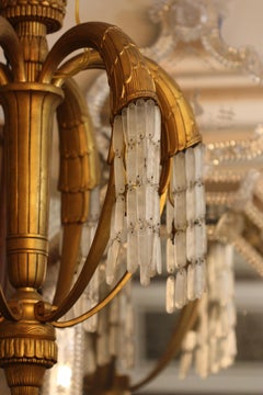Simonet Freres Gilt-Bronze Twelve-Light Chandelier, circa 1925