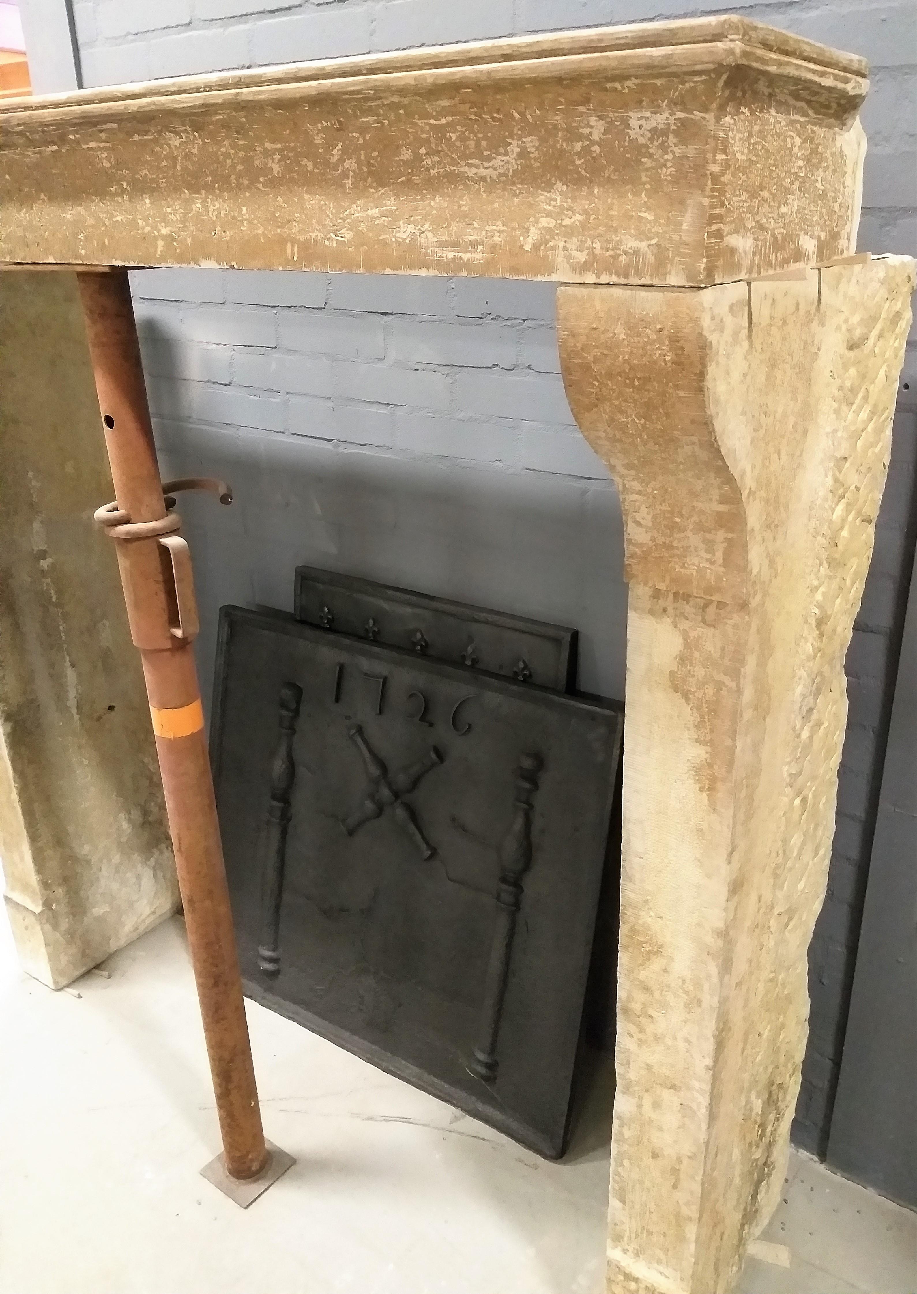 Campaign LIMESTONE FIREPLACE  Elegant For Sale