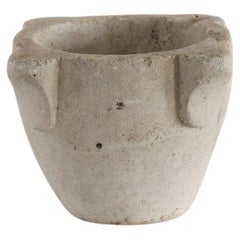 A Simple Early 19Th C. Primitive Wabi Sabi Spanish Stone Mortar