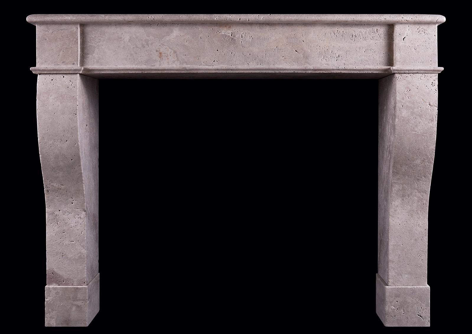 travertine fireplace surround