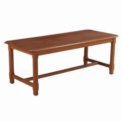 A simple French oak farm table, C 1960.