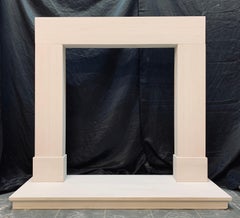 Simple Period Limestone Fireplace Surround