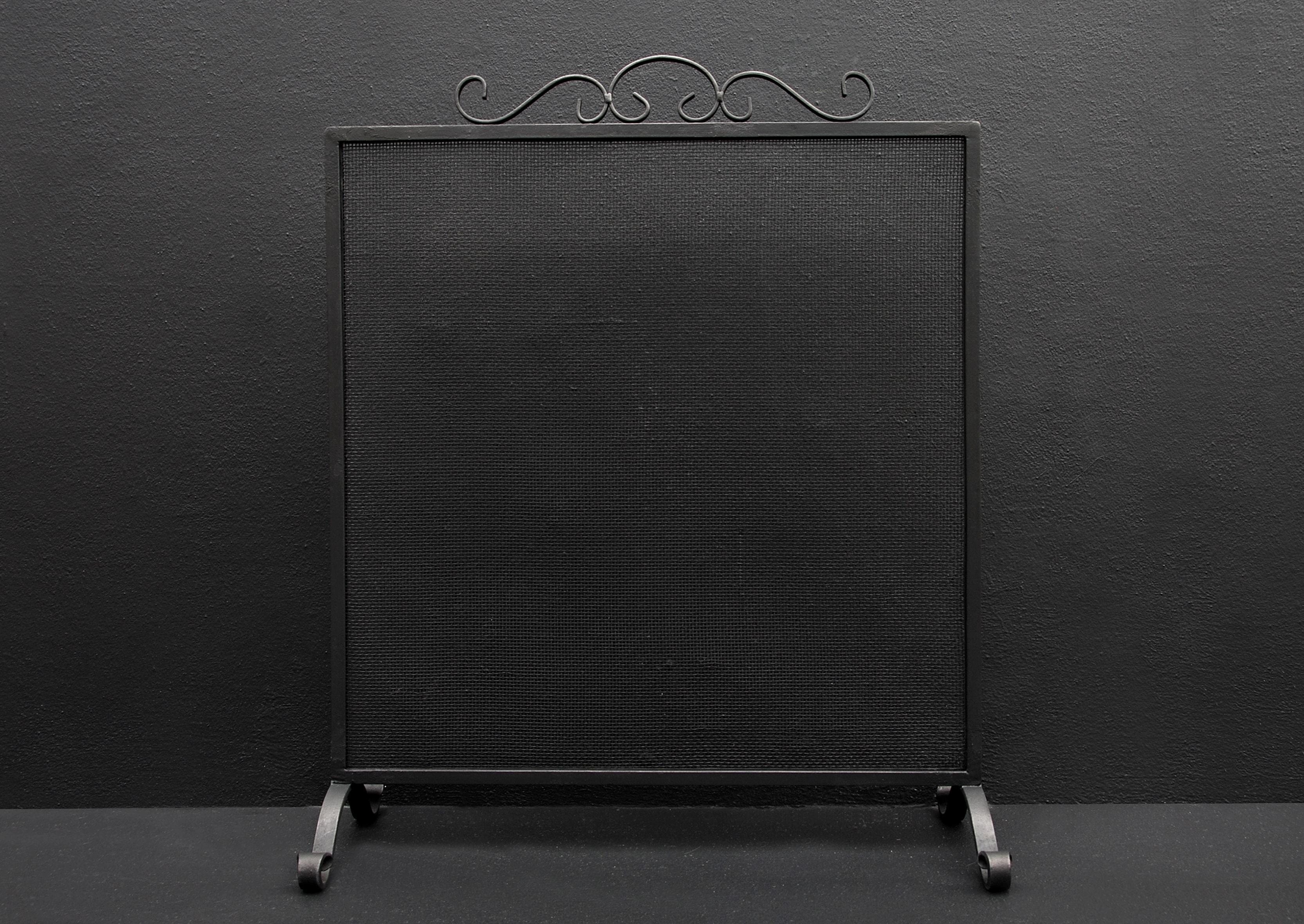 antique wrought iron fireplace screen