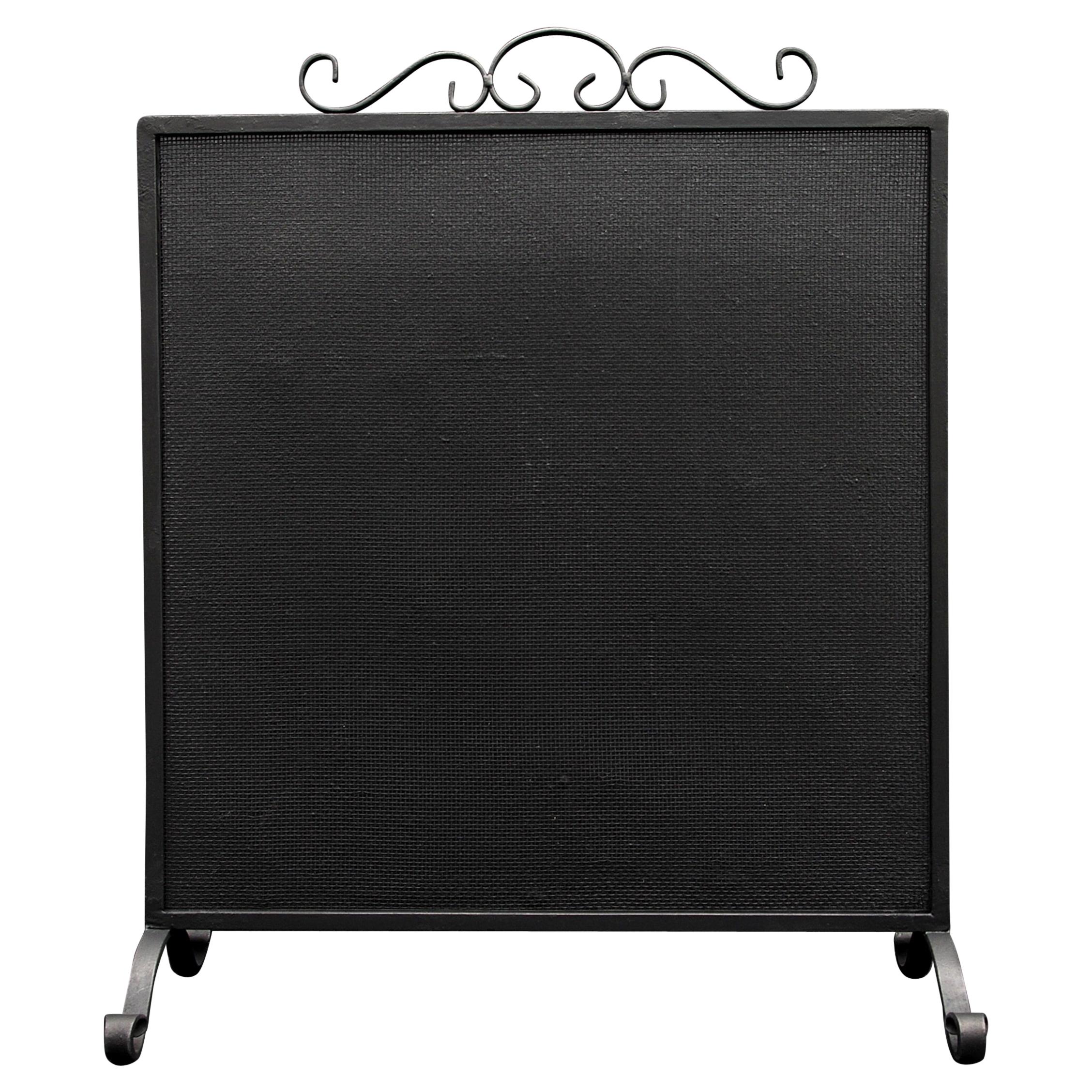 Simple Wrought Iron Fire Screen