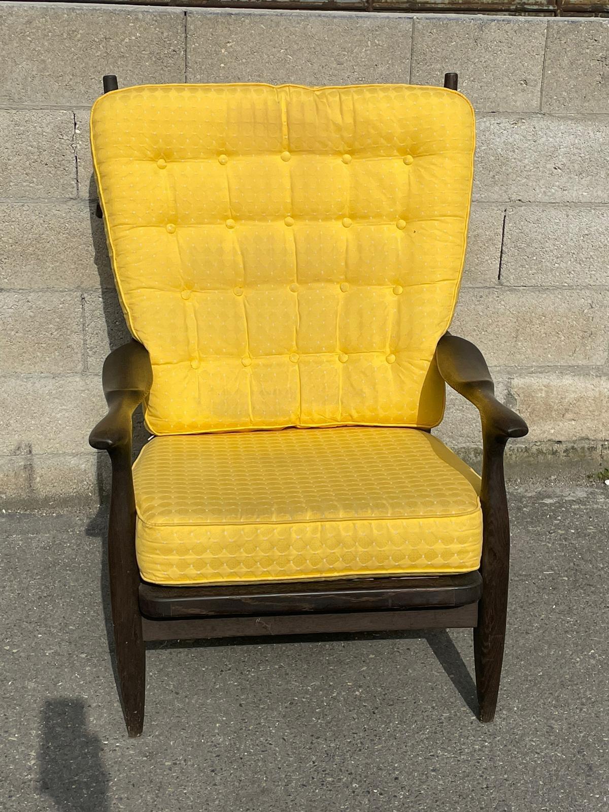 Mid-Century Modern Single Armchair Guillerme et Chambron