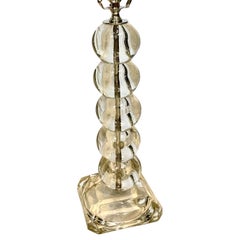 Single Art Deco Glass Lamp