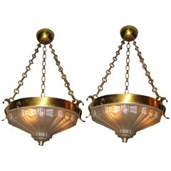 Antique A Single Art Deco Hanging Fixture