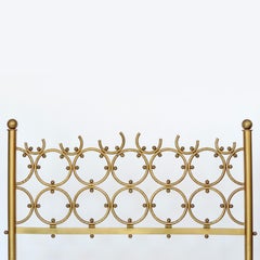 Single Brass Bed in the Style of Osvaldo Borsani, Italy, 1950s