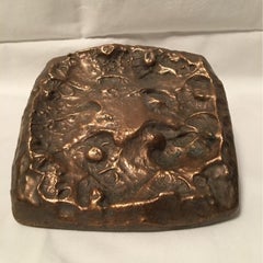 Single Brutalist Style Brass Front Door Handle