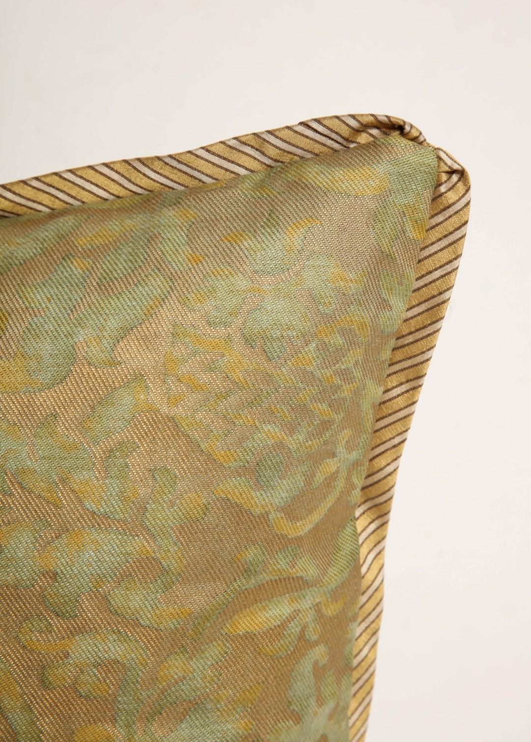 Cotton Single Fortuny Fabric Cushions in the Orsini Pattern