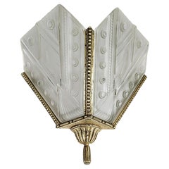 A Pair of French Art Deco Wall Sconces by “Georges Leleu”