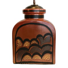 Single French Glazed Ceramic Table Lamp