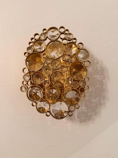 A Single Palwa Crystal 1960s Mid Century Wall Light