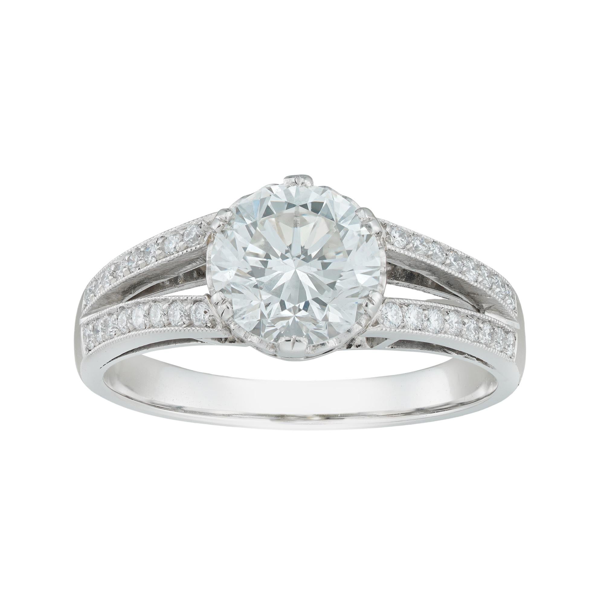 Brilliant Cut A Single Stone Diamond Ring For Sale