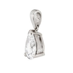 Single Stone Pear Shaped Diamond Pendant
