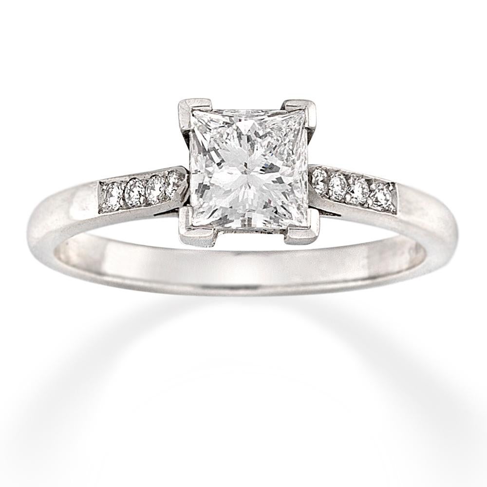 single solitaire princess cut engagement rings