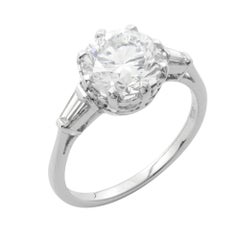 GIA Certified 3.19 Carat Solitaire Diamond Ring
