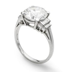 GIA Certified 3.98 Carat Solitaire Diamond Ring