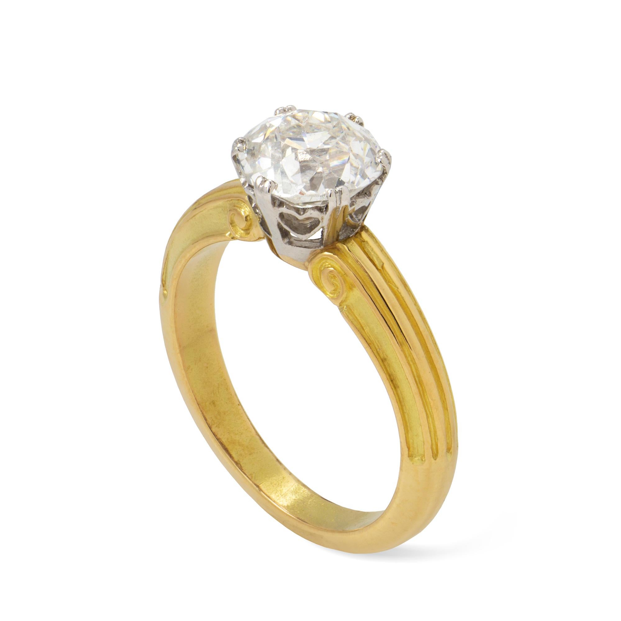 single diamond stone ring