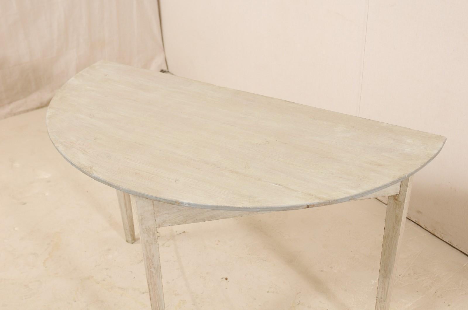 Single Swedish Demilune Table from 19th Century 6