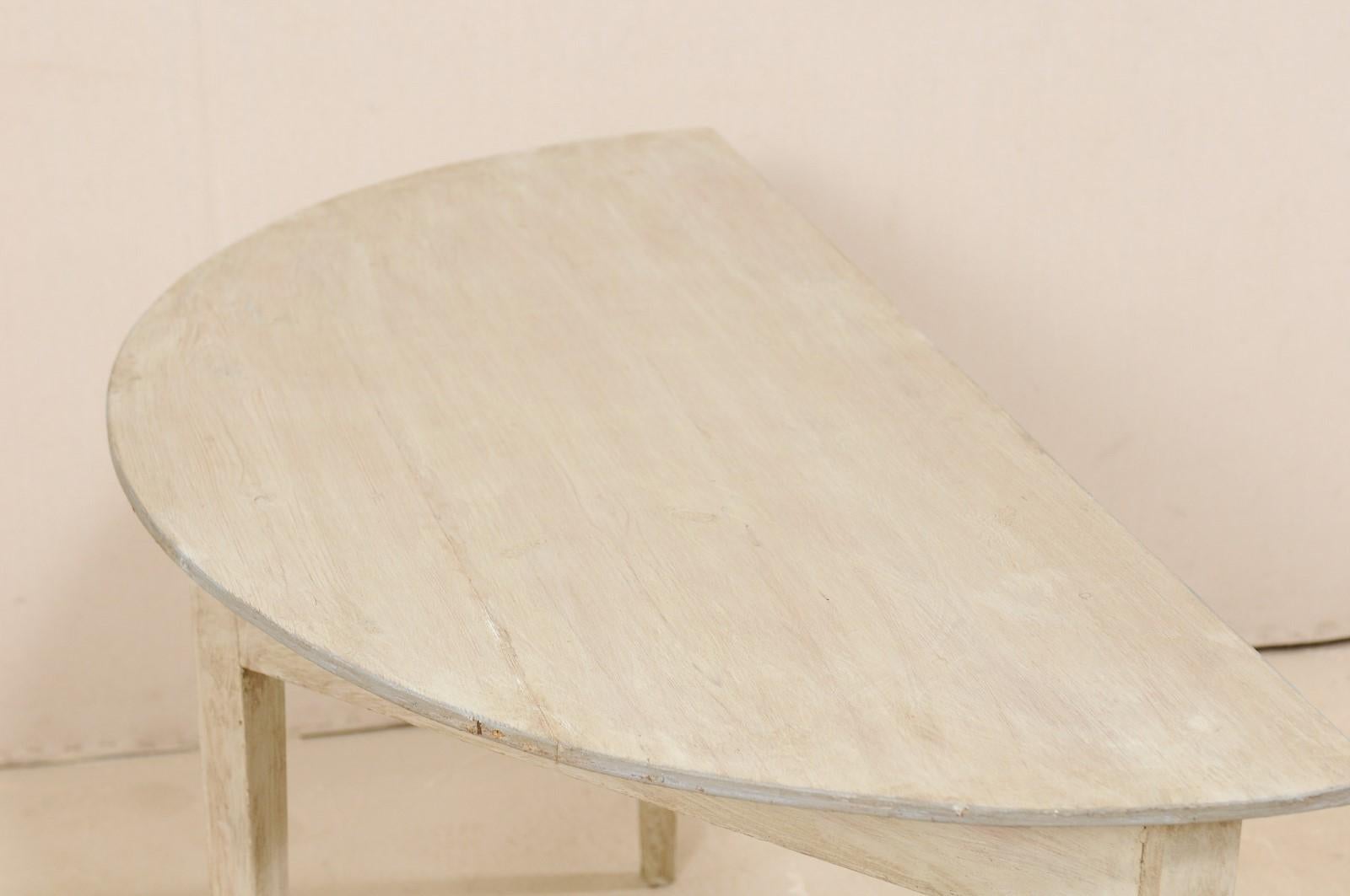 Single Swedish Demilune Table from 19th Century 3