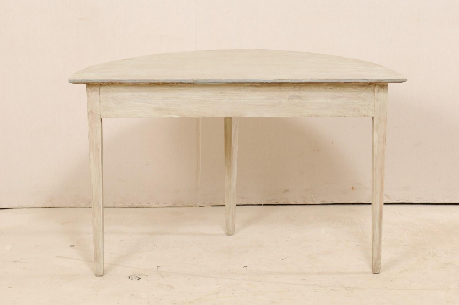 Single Swedish Demilune Table from 19th Century 4