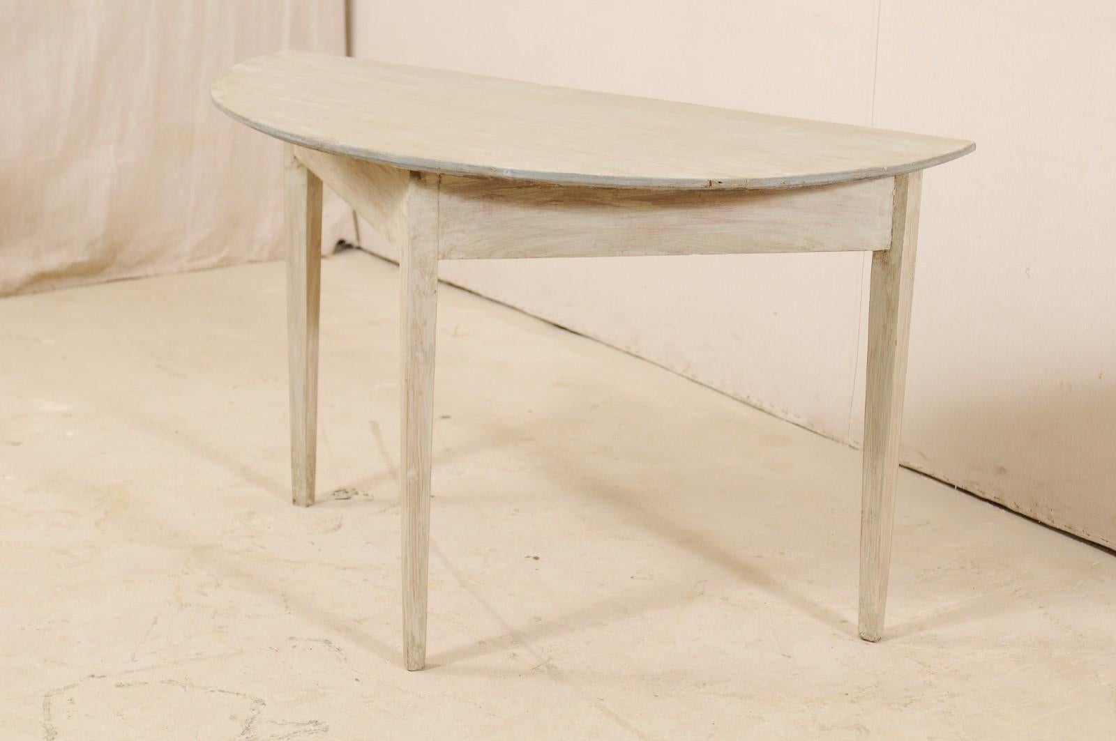 Single Swedish Demilune Table from 19th Century 5