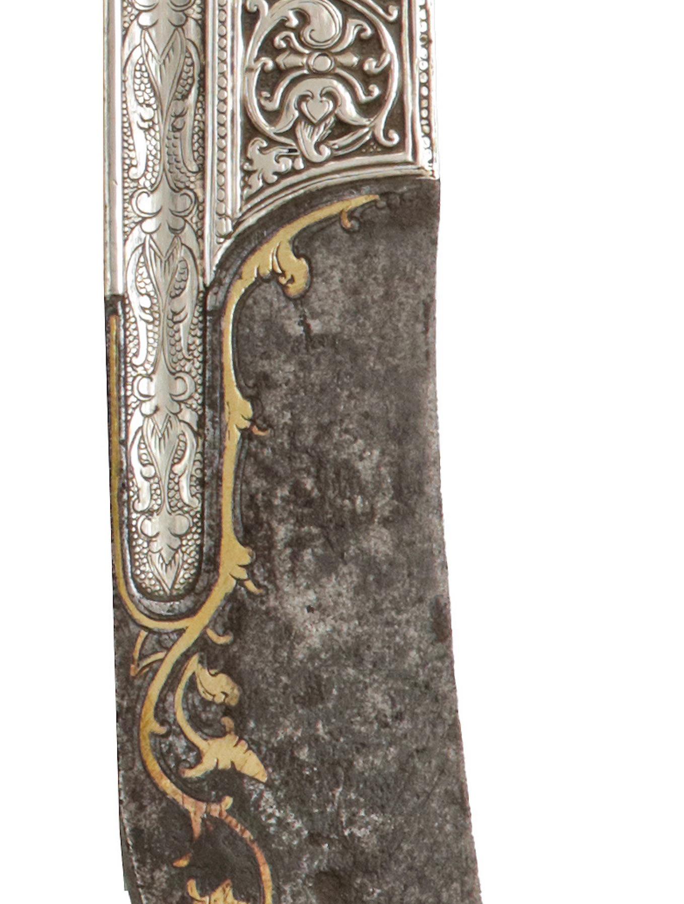 A Sinhalese silver and gold Sinhalese piha-kaetta dagger, 18th century 1