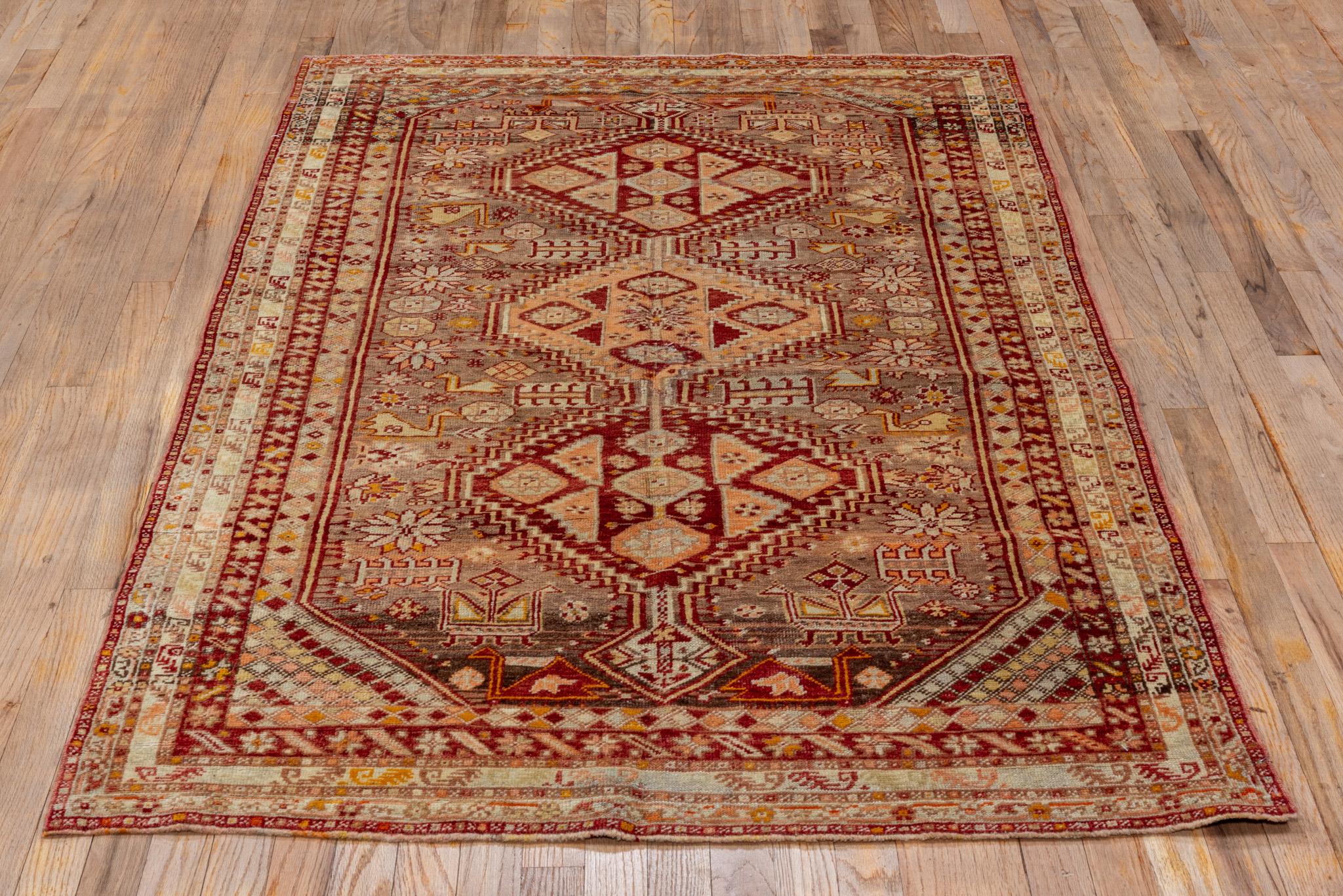 A Sivas Rug circa 1920. Handknotted with 100% wool yarn.
