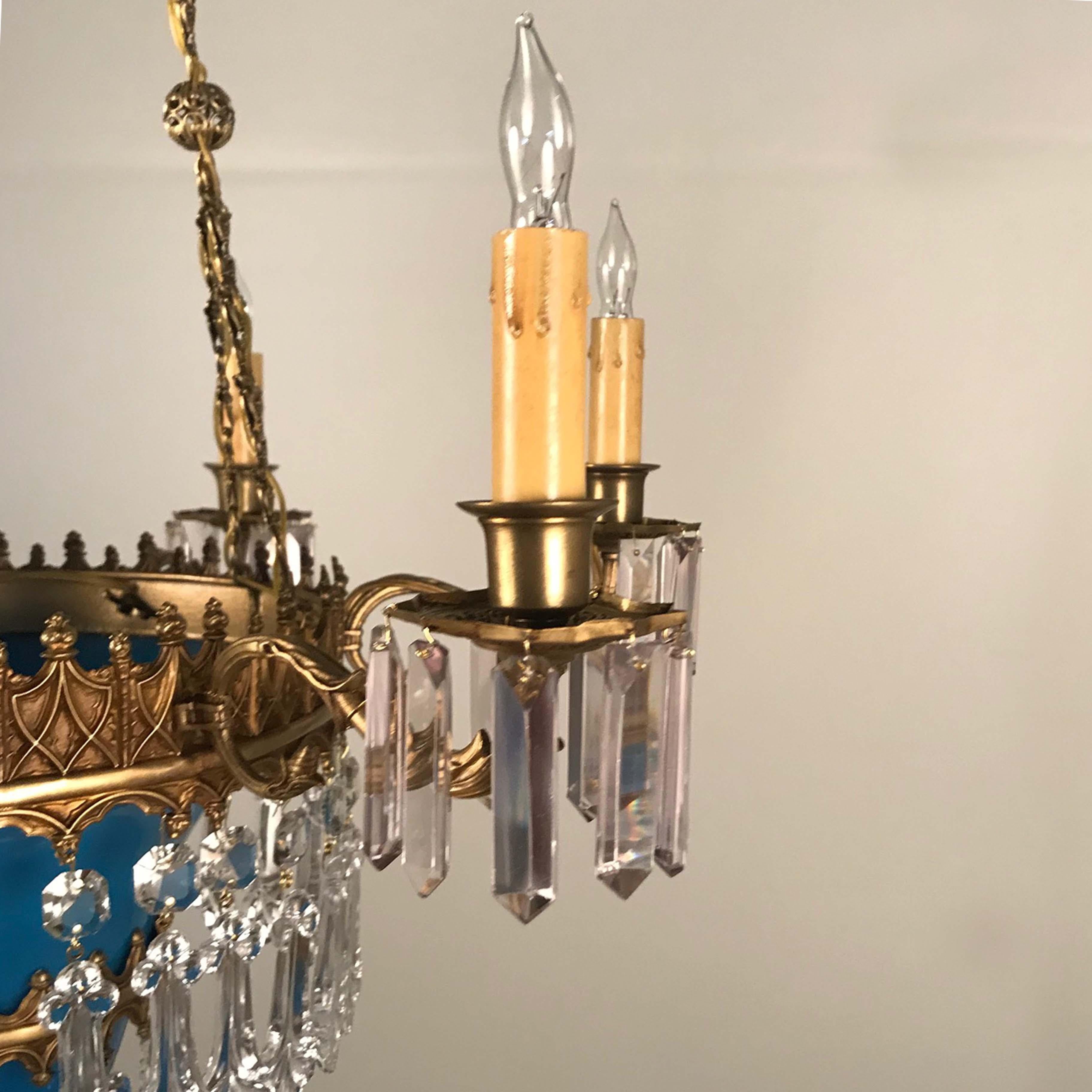 French Six-Light Chandelier For Sale