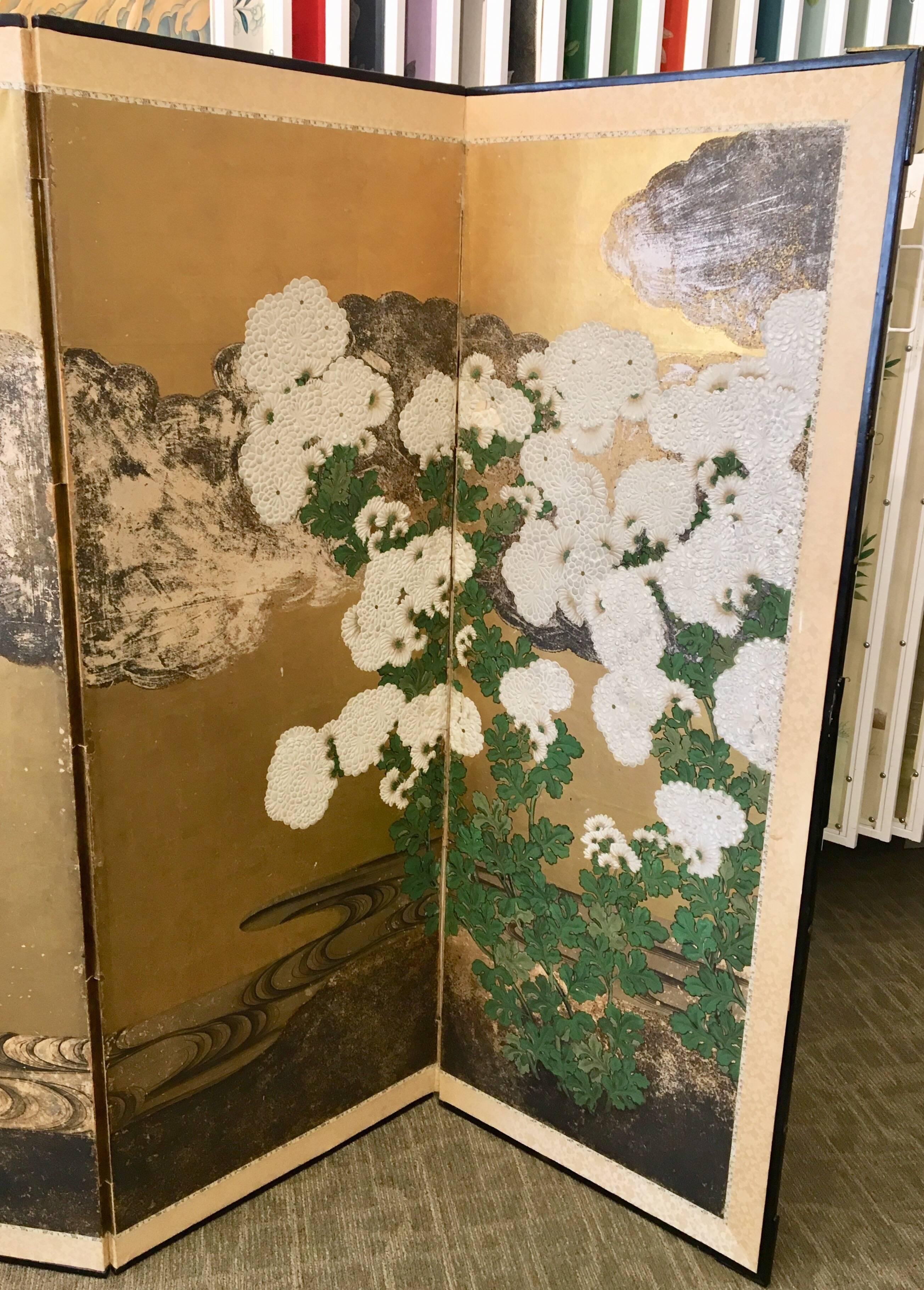 Six-Panel 19th Century Japanese Screen 1