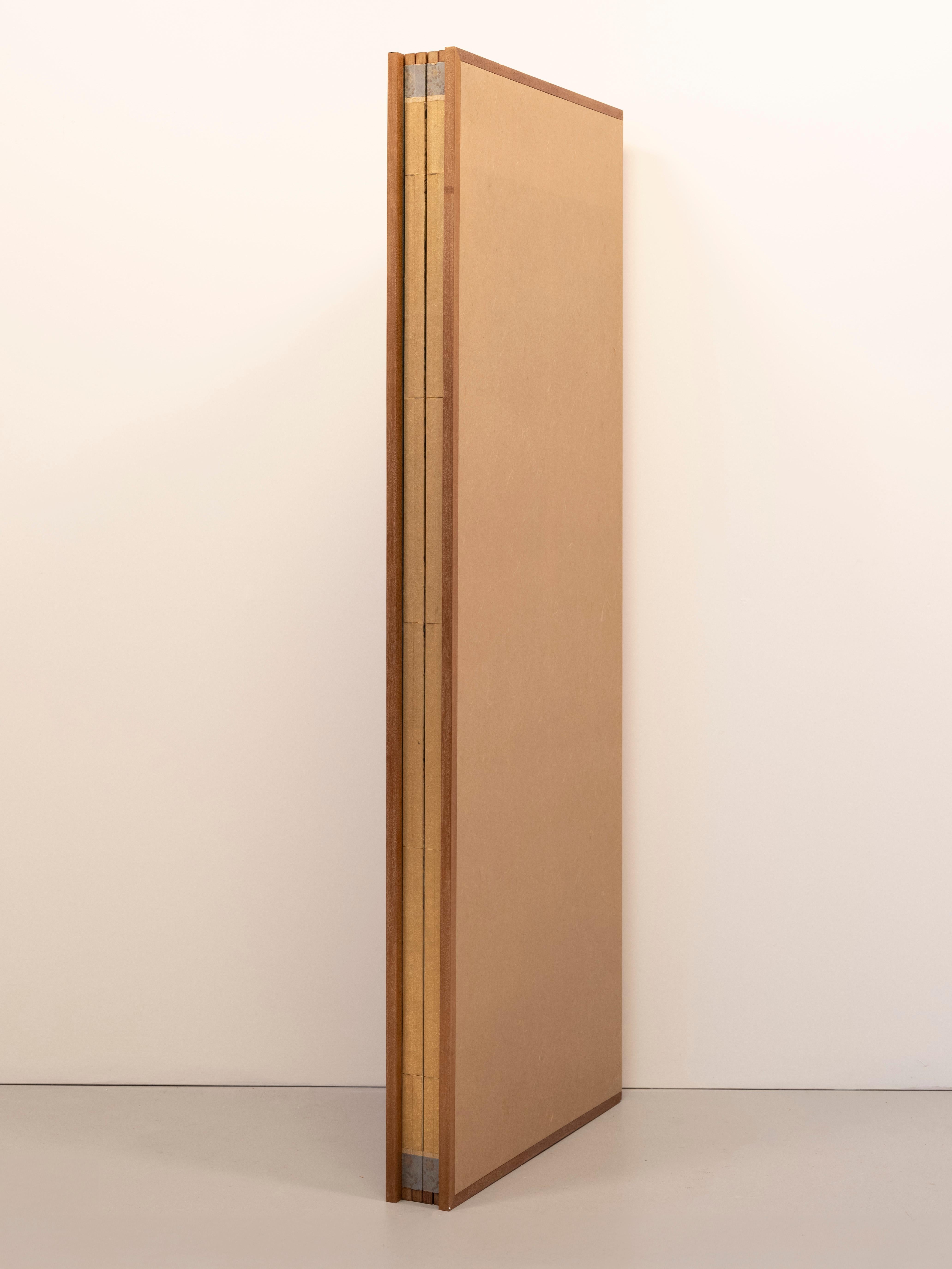 Sechstafeliger Paravent mit der Darstellung eines Hirschpaares in einer Winterlandschaft im Angebot 3