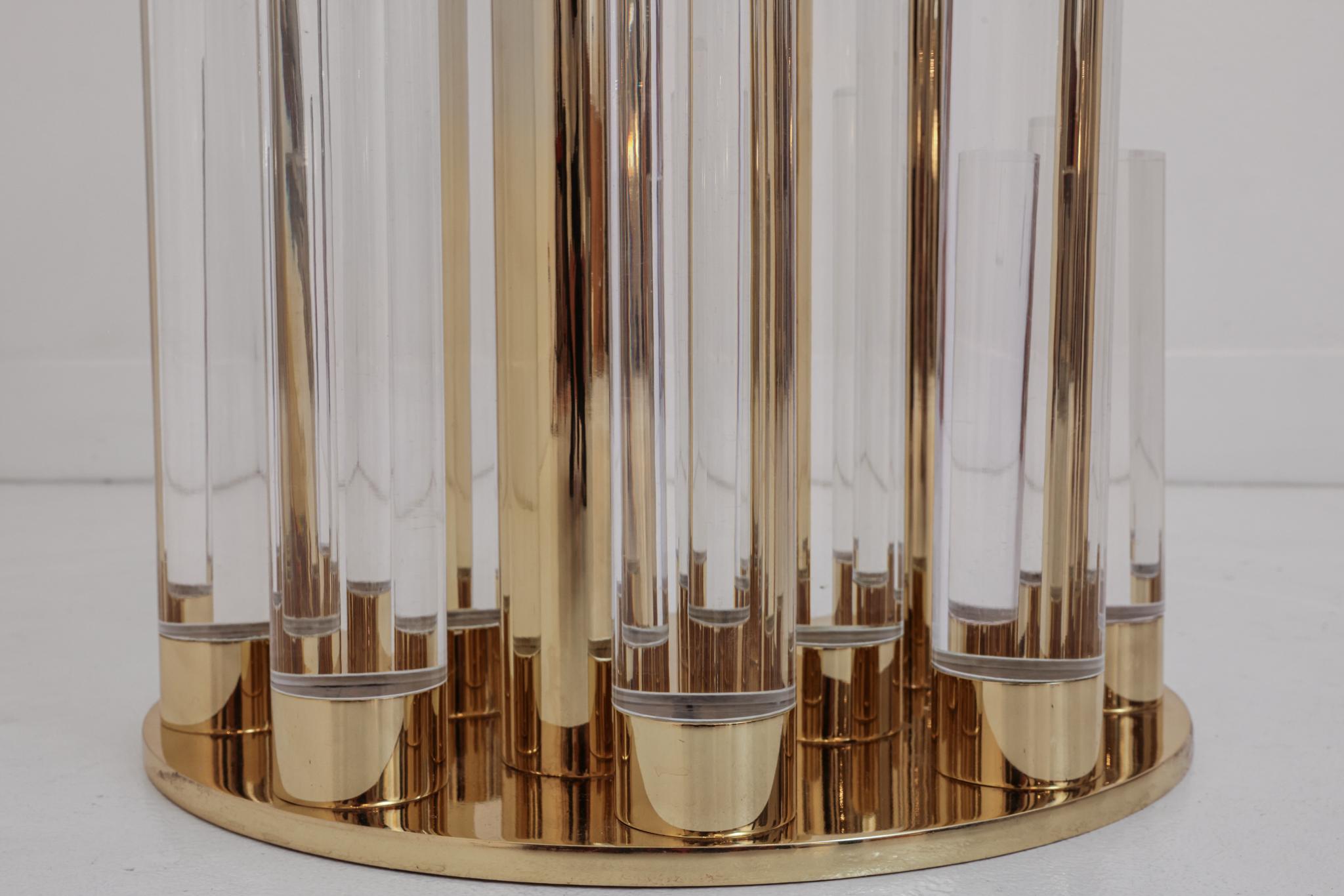 Brass Skyscraper Center Table Designed by Charles Hollis Jones