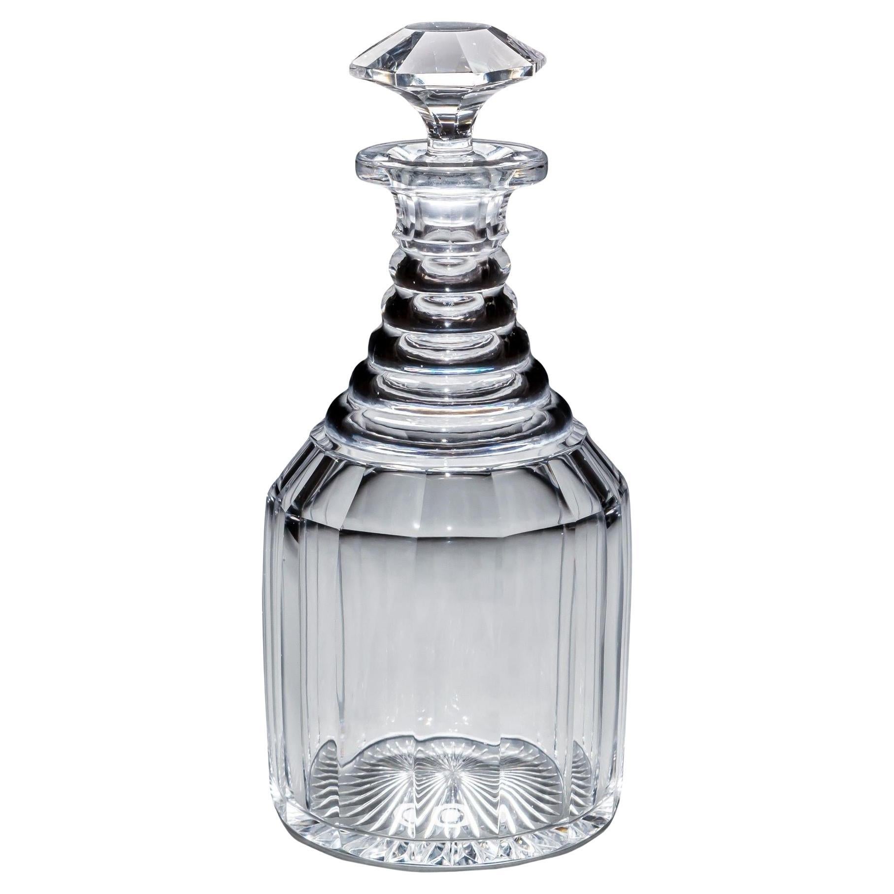 Carafe à décanter Magnum taillée en tranches et en piliers en vente