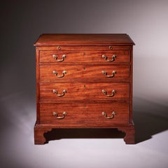 A Small 18th Century George III Mahogany Chest with Brushing Slide, Circa 1760