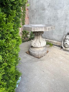 A Small 1900’s Octagonal French Cast Stone Bistro or Occasional Table