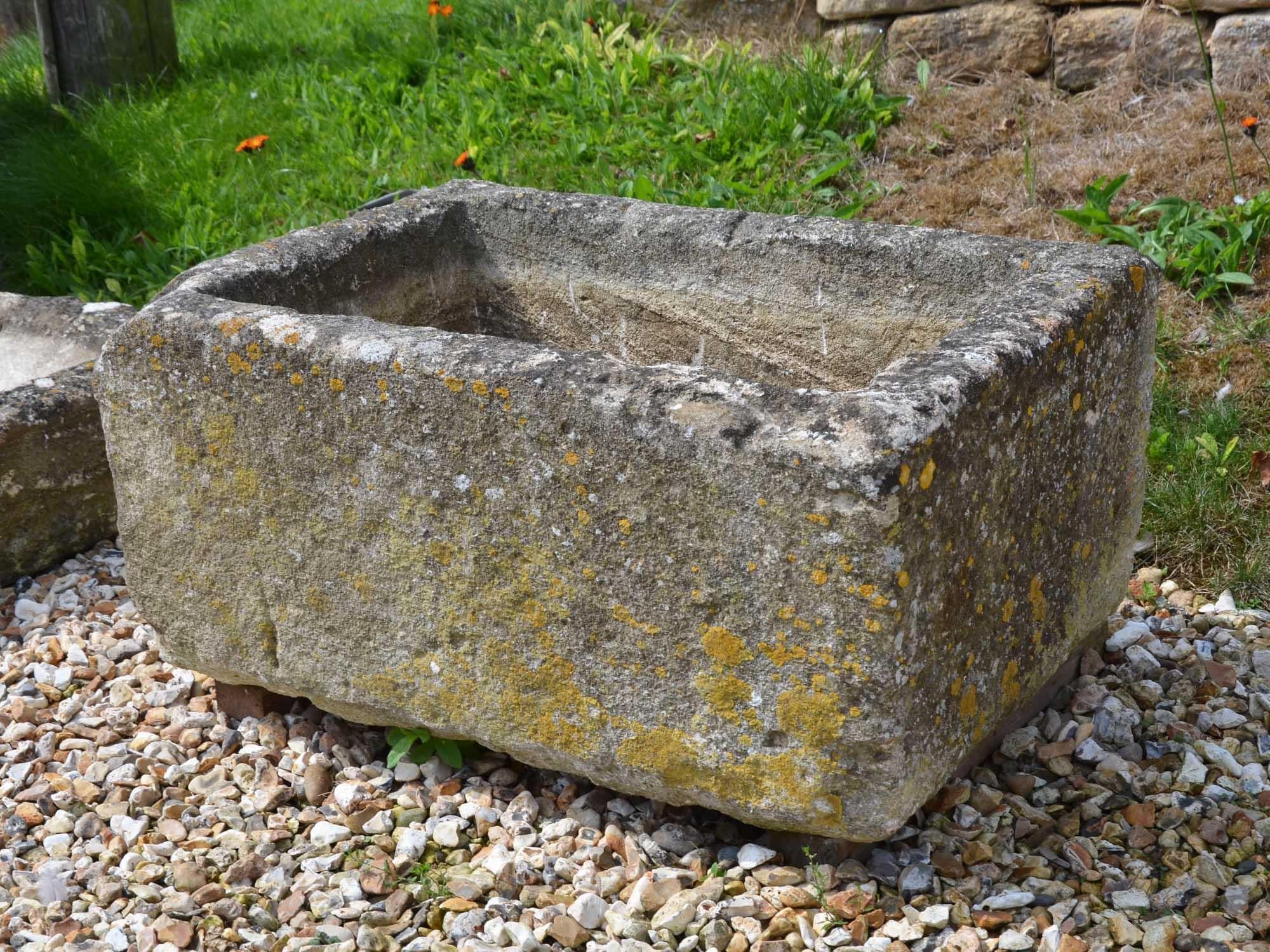 English Small 19th Century Cotswold Stone Trough