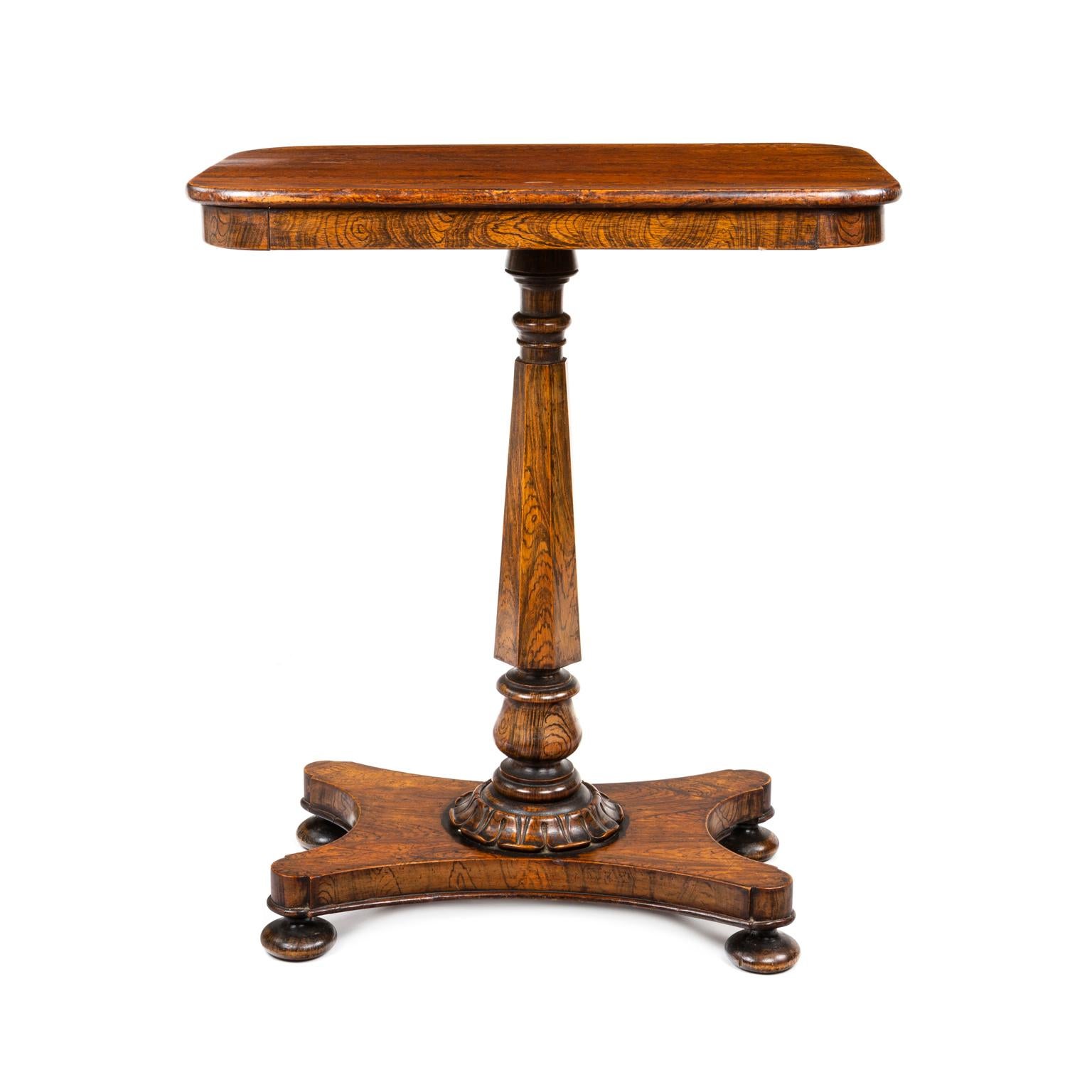 Fine quality Regency pedestal table made in beech and finished to give a realistic faux rosewood finish. The table is accredited to Gillows of Lancaster and London.

Gillows was owned by the family until 1814 when it was taken over by Redmayne,