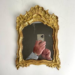 A small and charming gilded Rococo Mirror from Sweden during the 1760s