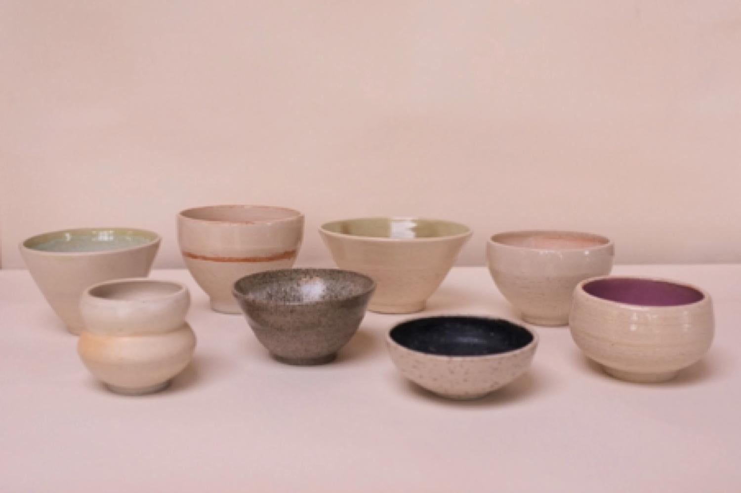 Cuenco pequeño de arcilla moteada + esmalte azul medianoche mate en Nuevo estado para la venta en Sammu-shi, Chiba