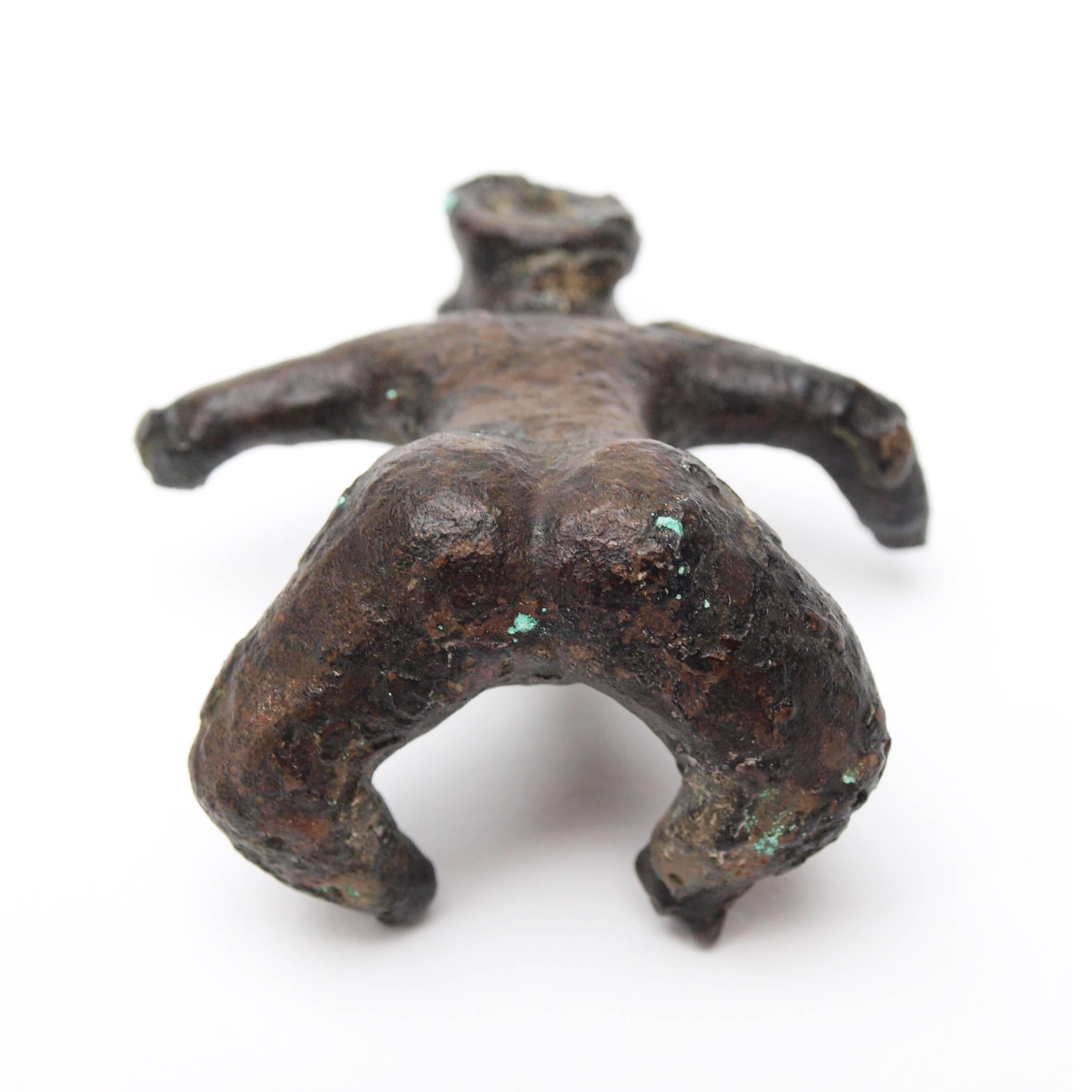 Egyptian Small Bronze Baubo Figurine from Roman Egypt