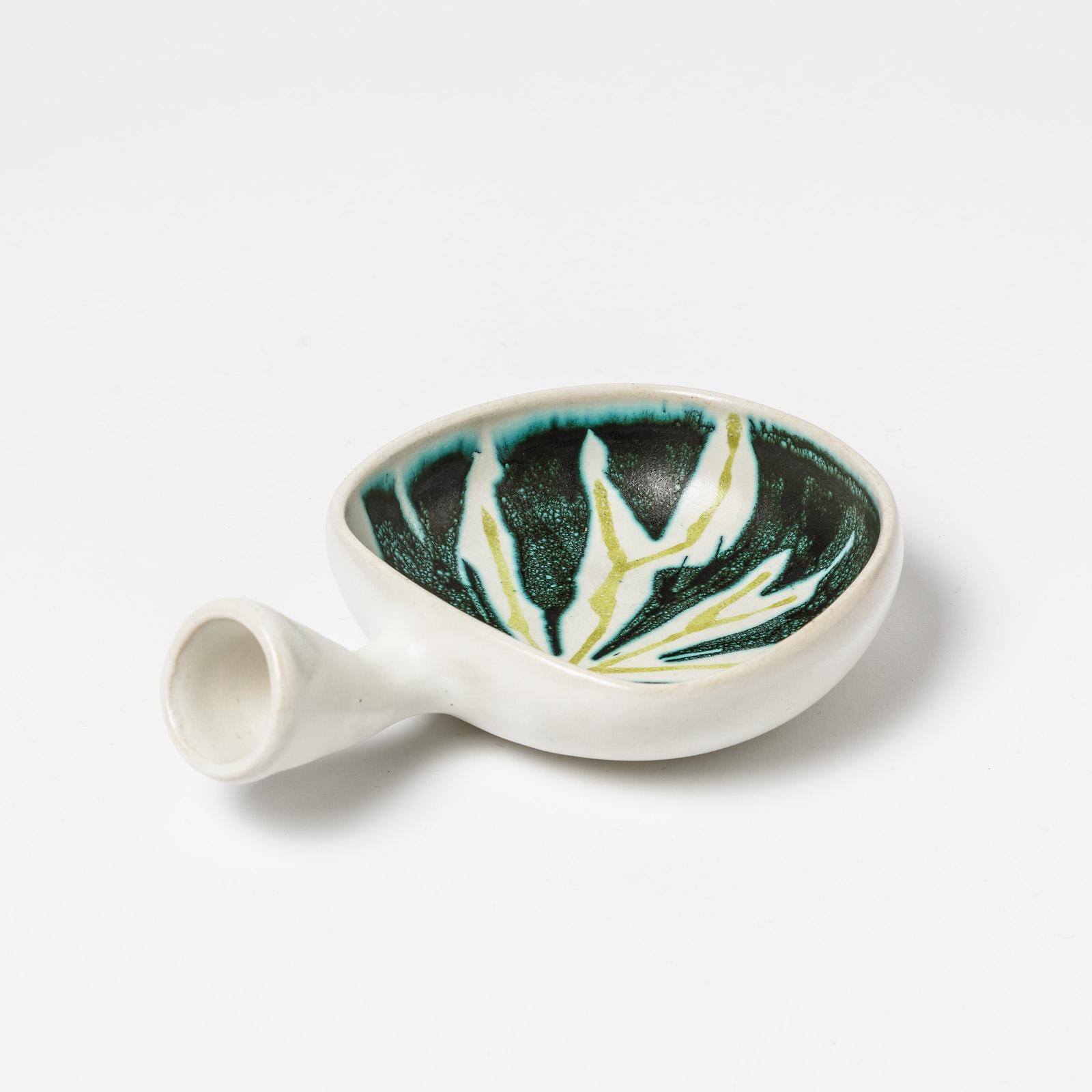 French Small Ceramic Dish by Robert Deblander, circa 1965-1970 For Sale
